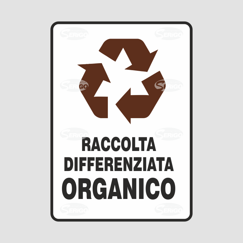 Cartello raccolta differenziata organico