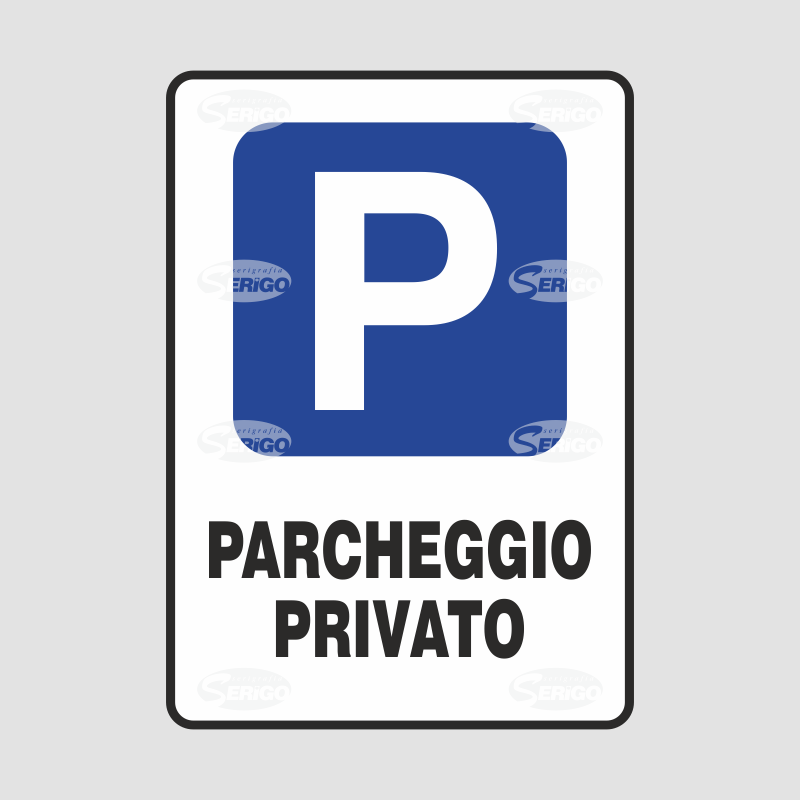 Tabella parcheggio privato