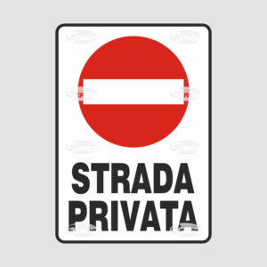 Tabella strada privata